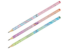 Карандаш ч/гр MESHU MS_47379 "Meowspace", HB, заточен., c фольгированием, стразы на топе, без ластика, ассорти, туба