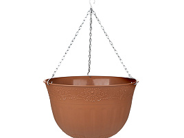Кашпо цветочное подвесное 10л Венеция М3169 коричневое