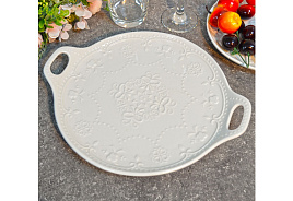 Блюдо керамика 23*20см 9084 с ручками