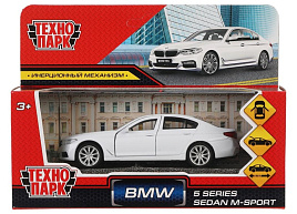 Машина металлическая 5ER-12-WH BMW 5-ER SEDAN M-SPORT 12 см, двери, багаж, бел