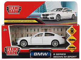 Машина металлическая 5ER-12-WH BMW 5-ER SEDAN M-SPORT 12 см, двери, багаж, бел