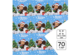 НГ Бумага упаковочная 10494821 Чебурашка 70*100см