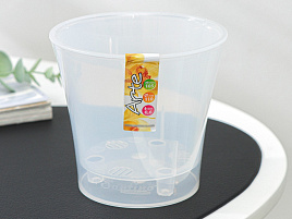 Кашпо цветочное 0,6л Арте 049090 прозрачный с/п