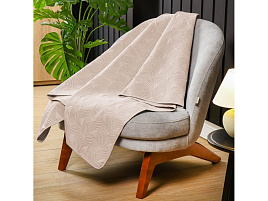 Плед-покрывало 240*220 Silvano Ультрасоник Геометрия молочный 448987/0881