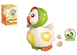 Игрушка на батарейках 3008184 Ферма. Курочка свет, звук, несет яйца