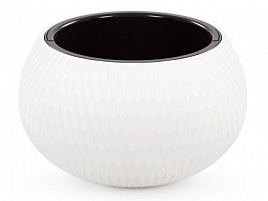 Кашпо цветочное 4л Жемчужина М8722 белый с/п