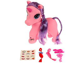 Игрушка на бат. PONY25-SP-RU Пони 25см, озвуч. 50 фраз и песен с аксесс