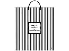 Пакет петля с пласт.ручкой 40*44 Классическая полоска