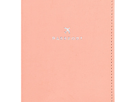 Обложка на паспорт OfficeSpace 311108 "Journey", кожзам, персиковый, тиснение фольгой