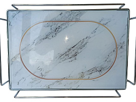 Поднос стеклянный прямоугольный 128-0625 31,6*21,3см