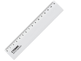 Линейка 15см. ЛН-30507 пластиковая, с волнистым краем, белая