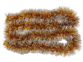 Мишура №10/H08 Золото с серебрянным кончиком