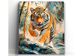 Алмазная мозаика 40*50 НД-1282 Голодный тигр