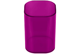 Стакан офисный Стамм ПС-31562 "Фаворит", пластиковая, квадратная, тонированная фиолетовая