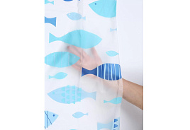 Шторка для ванной 180*180 ПЕВА Элика-5 голубая 507592/Y4-11174