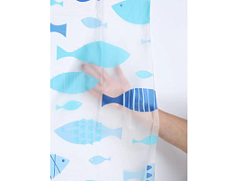 Шторка для ванной 180*180 ПЕВА Элика-5 голубая 507592/Y4-11174