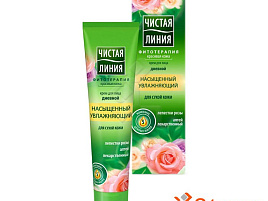 Крем для лица Чистая линия 40мл увлажняющий дневной для сухой кожи Роза