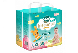 Подгузники Inseense Classic №5 V5S р-р XL 12-17кг 38шт трусики изумрудные