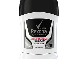 Дезодорант мужской Rexona 50мл стик Антибактериальный Невидимый(Unilever)