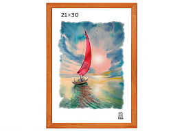 Фоторамка 21*30 дерево Янтарь 1303 без стекла