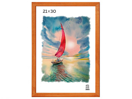 Фоторамка 21*30 дерево Янтарь 1303 без стекла