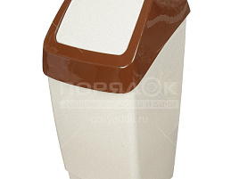 Контейнер для мусора 25л беж, мрамор М2472 ХАПС