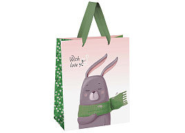 Упаковочная сумочка 11*14*6,5 MESHU MS_51827 "С любовью", выб. лак, матовая ламинация