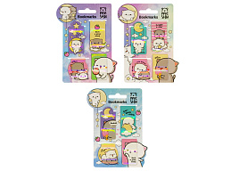 Закладки магнит. д/книг MESHU MS_58275 "Cute kittens", 4шт., ламинация с блестками