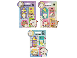 Закладки магнит. д/книг MESHU MS_58275 "Cute kittens", 4шт., ламинация с блестками