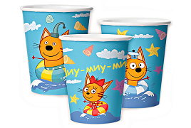 Стакан бумажный 6014975 Три кота. Морские проиключения 6шт