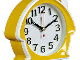 Будильник классика В6-003 желтый с белым