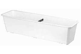 Кашпо цветочное балконное Basil L60 221600733/6683 мрамор