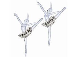 Подвеска пластик Балерина с блестками S1771 2шт