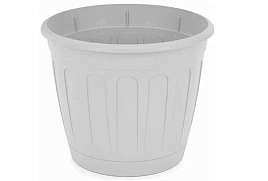 Кашпо цветочное 3,6л Дионис М8525 серое с поддоном