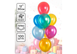 Шар надувной 12 Металлик ассорти (100шт) 10948696/612250