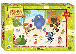 Пазл 560эл. Зебра в клеточку 78120