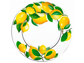 Тарелка мелкая 19,5см 327/1-Д Лимоны круг