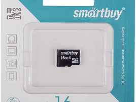 Карта памяти micro SDHC 16GB SmartBuy Class 10 без адаптера 2599