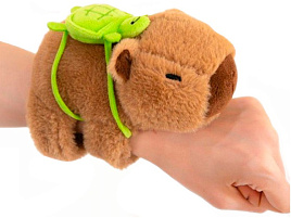 Мягкая игрушка Капибара на руку 17см 707В