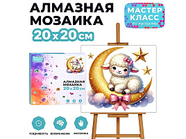 СГ Алмазная мозаика 20*20 MKA2020-109 Овечка на луне