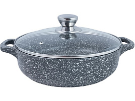 Жаровня 24см с/кр ТМ9243/7980 Традиция мрамор