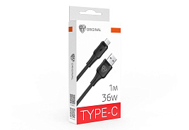 Кабель TWIST USB(A)-TUPE C BY 1м черный 931-609