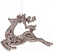 Подвеска пластик Олень золото 13см 916-948