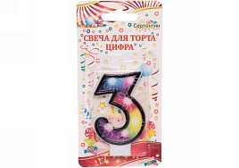 Свеча-цифра "3" Салют 448-134