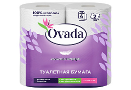 Туалетная бумага Ovada 4шт.2-х сл