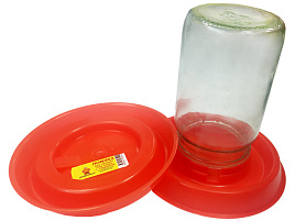 Поилка для цыплят под банку с защелкой Доброжил 5429