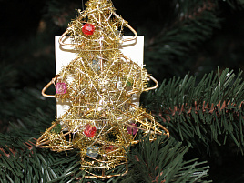 Подвеска пластик Елочка 12см E0614