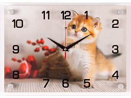 Часы настенные "21 Век" 35*25 2535-094 Золотой котенок