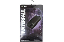 Аккумулятор внешний Perfeo PF_E1471 WATERFALL 20000 mAh/LED дисп/PD + QC 3.0/Type-C/2 USB5A, max 22.5WBlack