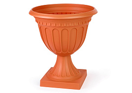 Вазон 12л Олимпия М9069 на высокой ножке коричневый